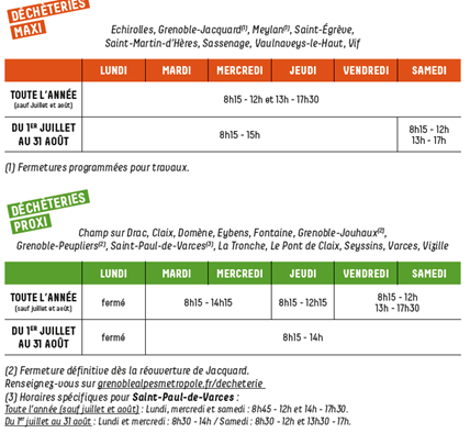 horaire estival_la metro